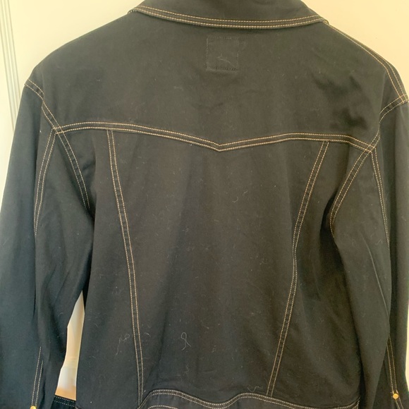 LAUREL black ‘jean jacket styling’ size medium made in Italy - Picture 4 of 7